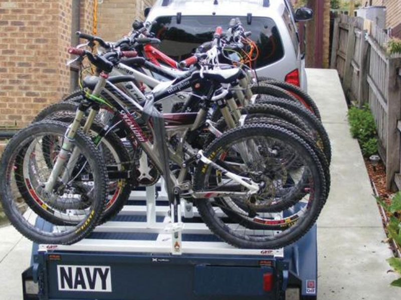 push bike and trailer
