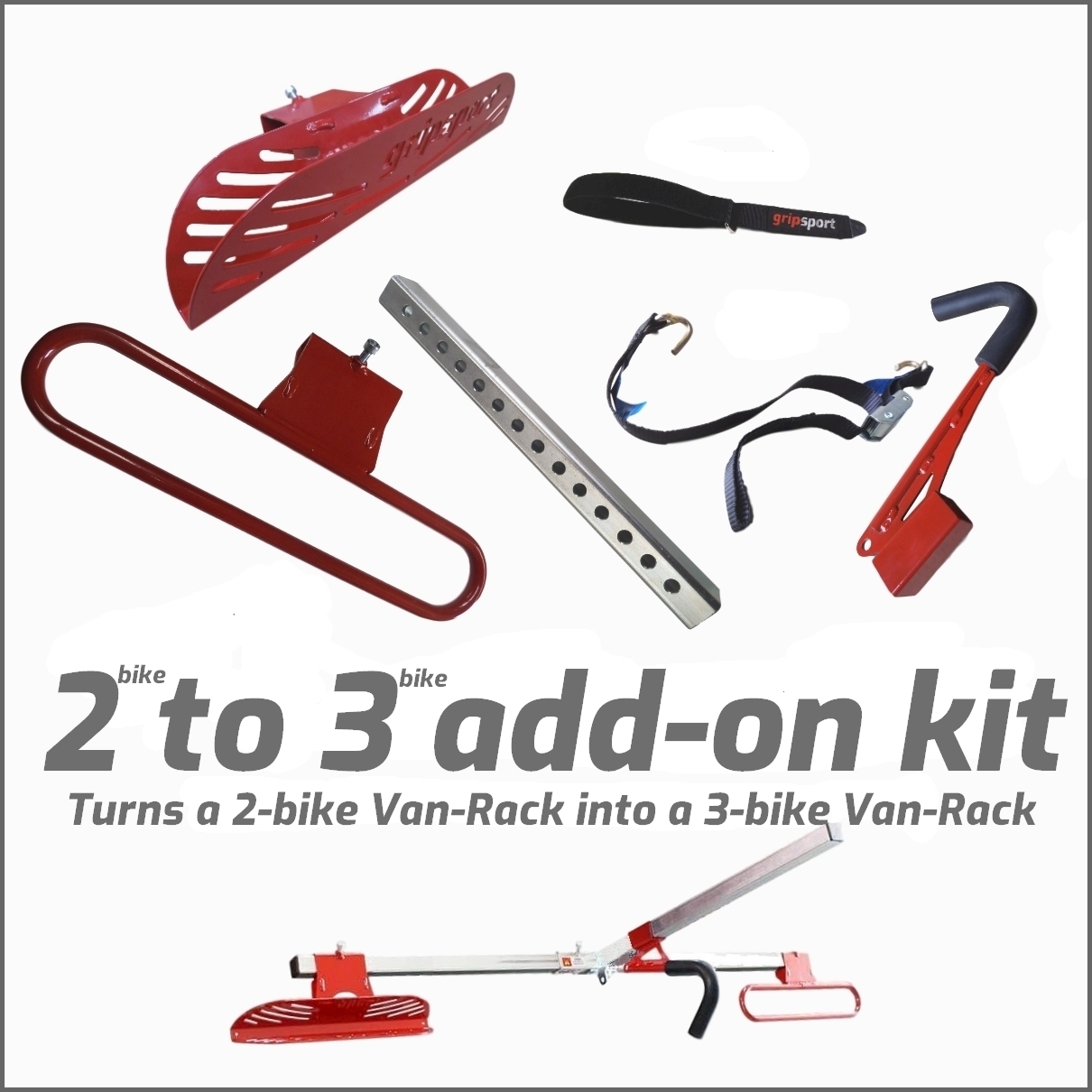 Add-On-Kit (for Van-Rack) 2-bike To 3-bike