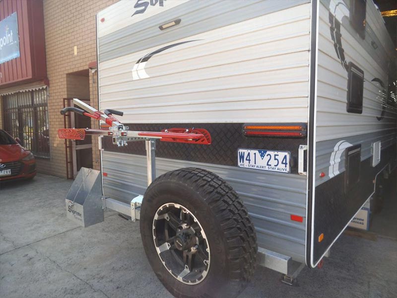 Bike rack for deals caravan rear bumper
