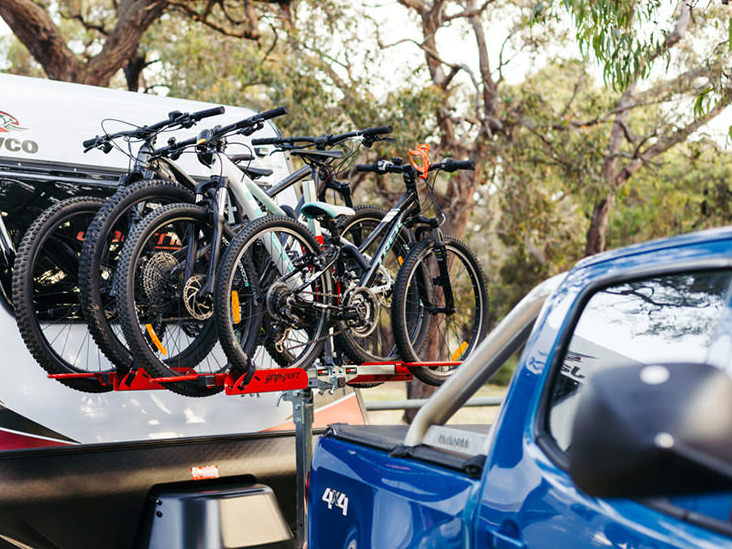 Caravan Camper Trailer 4 Bike Van Rack GripSport Australian Made