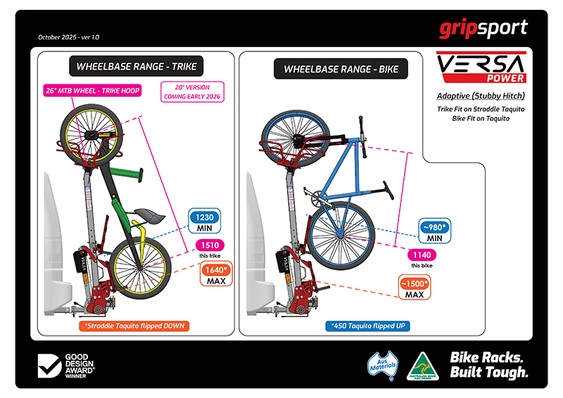 Gripsport Versa 3.2 Power Vertical Bike Rack
