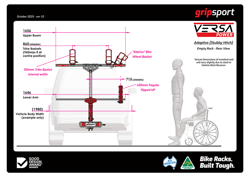 Gripsport Versa 3.2 Power Vertical Bike Rack