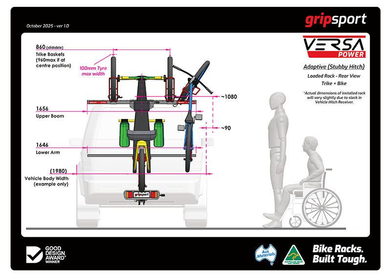Gripsport Versa 3.2 Power Vertical Bike Rack