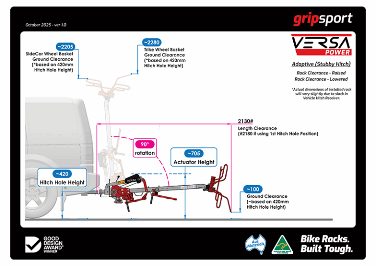 Versa Rack Conversion Versa 3.2 Power Vertical Bike Rack | GripSport