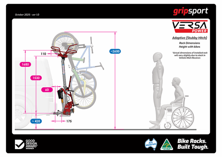 Versa Rack Disc Versa 3.2 Power Vertical Bike Rack | GripSport