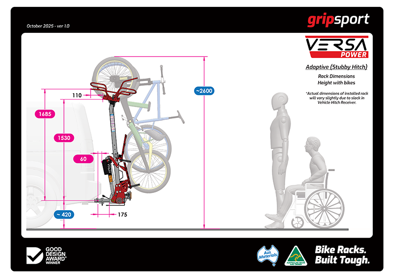 Gripsport Versa 3.2 Power Vertical Bike Rack